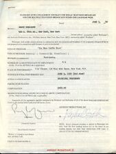 Rocky Graziano signed autograph 8.5x11 Original Merv Griffin 1970 Show Contract picture
