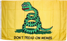 DON'T TREAD ON MEMES 3X5 FEET PEPE ORIGINAL GADSDEN FLAG AMERICAN PRIDE USA 1ST picture
