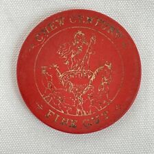 RED EARLY 1900s RARE CHEW CLIMAX PLUG TOBACCO CENTURY FINE CUT CLAY POKER CHIP picture