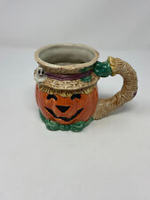 Vintage Omnibus Fitz and Floyd Halloween Jack O Lantern 1995 Hand Painted Mug picture