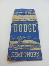 Vintage Dodge Matchbook With Matches Dealership picture