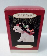 Vtg 1995 Hallmark Keepsake Polar Coaster Polar Bear Penguin Ornament Orig Box picture