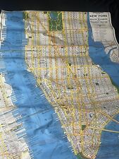 Vintage Mid Century Hagstrom Nyc Mahattan Map - 1960s picture