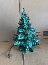 Vintage Atlantic Mold Ceramic Christmas Tree 13” With Lights picture
