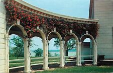 Mount Vernon Virginia VA Washingtons Home Flowers on Colonnades Postcard picture