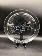 Vintage Coca Cola Clear Glass Pebble Textured Serving Tray Platter 13