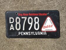 Pennsylvania Drug Abuse Resistance Education License Plate PA Penna Dare DA8798 picture