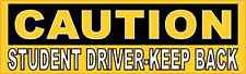 10in x 3in Caution Student Driver Vinyl Sticker Car Truck Vehicle Bumper Decal picture