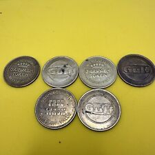 GULF Gas Fuel Station Free Car Wash Tokens Collectable Circulated 6 Tokens picture