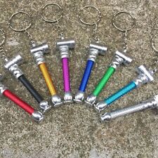 10pcs Aluminium Alloy Mini Tobacco Smoking Pipe Keychain Pipes Keyring Pipe picture