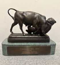 RARE NYSE Bronze Bull Bear Sculpture Original Listing Isidore Bonheur Replica picture