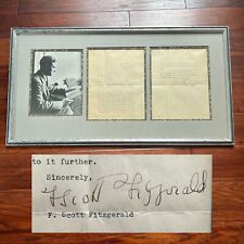 F. SCOTT FITZGERALD * PSA * Autograph Writing Influences Letter Signed * GATSBY picture