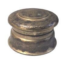 Rare Antique 1890s Brass Bronze w/ Gold Wash Vanity Dresser Hinged Box. NR picture