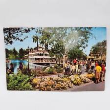 Vintage Disneyland Postcard 1960's Walt Disney Mart Twain Steamboat The Magic Ki picture