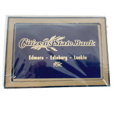 Citizens State Bank Edinburg Black and Gold Playing Card Deck New Factory Sealed picture