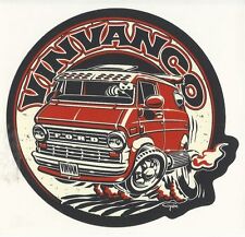 Early FORD 2nd-generation Econoline Vintage Van Sticker Peel and Stick VinVanCo picture