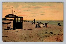 Salisbury Beach, MA-Massachusetts, Popcorn Vendor Beach c1910, Vintage Postcard picture
