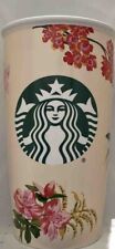 Starbucks Bando Floral Pink Mug Travel Cup Ban.do Rose Starbucks 12 Oz picture