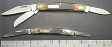 Schrade Old Timer 34OT & 104OT Very Good USED Pocketknives Camp, Fish, EDC etc picture