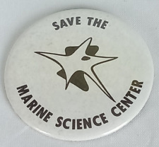 Save The Marine Science Center Logo Pinback Button picture
