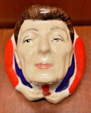 Kevin Francis Face Pot- Patriotic President Ronald Reagan-Gold Stamp Edition picture