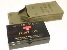 WOW 1940's Tabloid First Aid Kit Auto #716 ORIG CONTENTS, Burroughs Wellcome picture