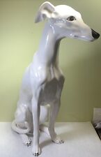 WHIPPET / GREYHOUND DOG FIGURINE, 20” TALL, 1970’S/80’S, BEAUTIFUL HTF RARE picture