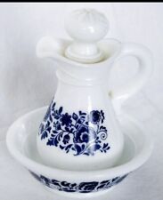 Delft Blue & White Pitcher 2 Pieces VTG With Box picture