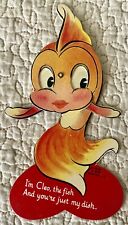 Vintage Valentine Walt Disney Cleo Fish Pinocchio Mechanical Anthropomorphic picture