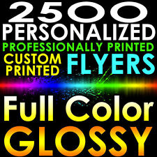 2500 CUSTOM PROFESSIONALLY PRINTED 8.5x11 PERSONALIZED FLYERS Full Color Gloss picture