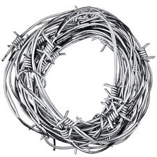 32 Foot Fake Rusted Barbed Wire Decoration 4 Pcs Halloween Plastic Barb Wire picture