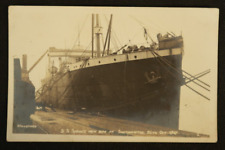 SS Suevic New Bow at Southampton 1907 Willsteed Postcard RPPC Ocean Liner picture