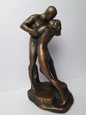 ALEXANDER BACKER LOVING EMBRACE NUDE KISSING MAN AND WOMAN SCULPTURE picture