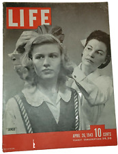 April 26, 1943 LIFE Magazine WWII Era  4 43 25 27 28 picture