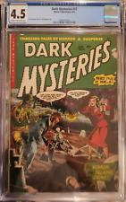 Dark Mysteries #12 CGC 4.5 **Scarce Pre-Code Horror Headlight Skeleton Cover** picture