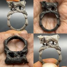 Neat eastern old bronze cow bronze unique amulet Ring picture