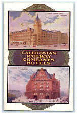 c1910 Caledonian Railway Company's Hotels Scotland Multiview Antique Postcard picture