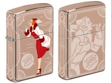 Zippo 8819, Windy Varga Lighter, 2-Sided Rose Gold Finish picture