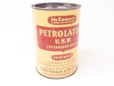 Vintage Mckesson and Robbins Petrolatum U.S.P. Petroleum Jelly Can Movie Prop picture