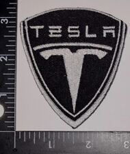 TESLA Logo White Black Patch High Quality Iron or Sew Fast Shipping  picture
