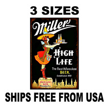 Miller High Life Sticker Decal  Vintage Replica  Milwaukee Beer picture