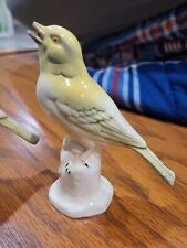 Pair Vintage Yellow Canary Figurines- Poland picture