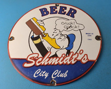 Vintage Schmidts Beer Sign - Disney Duck Beverage Piggly Gas Oil Pump Sign picture