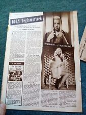 Kvc25 Ephemera 1950s film article Diana dors the weak and the wicked  picture