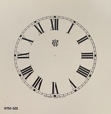 Antique Clock Dial- Original Cardboard - Waterbury 5”- Roman - Aged Color picture