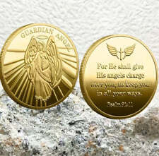 Gold Color Guardian Angel Coin With Case picture