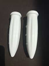 White Bicycle grips prewar or postwar Hunt Wilde  Made in USA  Pointy Bike grips picture