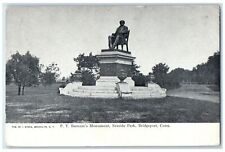 1905 P. T. Barnum's Monument Seaside Park Statue Bridgeport Connecticut Postcard picture