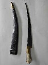 1916 Antique Deer Stag Buck Khanjar Wootz Dagger Vintage Old Rare Collectible picture