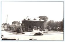 c1930's Public Library Building View Ludington MI RPPC Photo Unposted Postcard picture